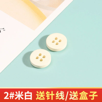 3330★  Shirt Resin Round Button Color Shirt Cardigan Versatile Buttons High-end Men's and Women's Clothes Cuffs Neckline Buttons