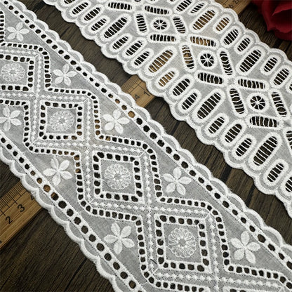 3787 Bordado de algodón de alta calidad con borde ondulado, encaje hueco, bricolaje, ropa, cortina, cuello, borde, puño, material de joyería