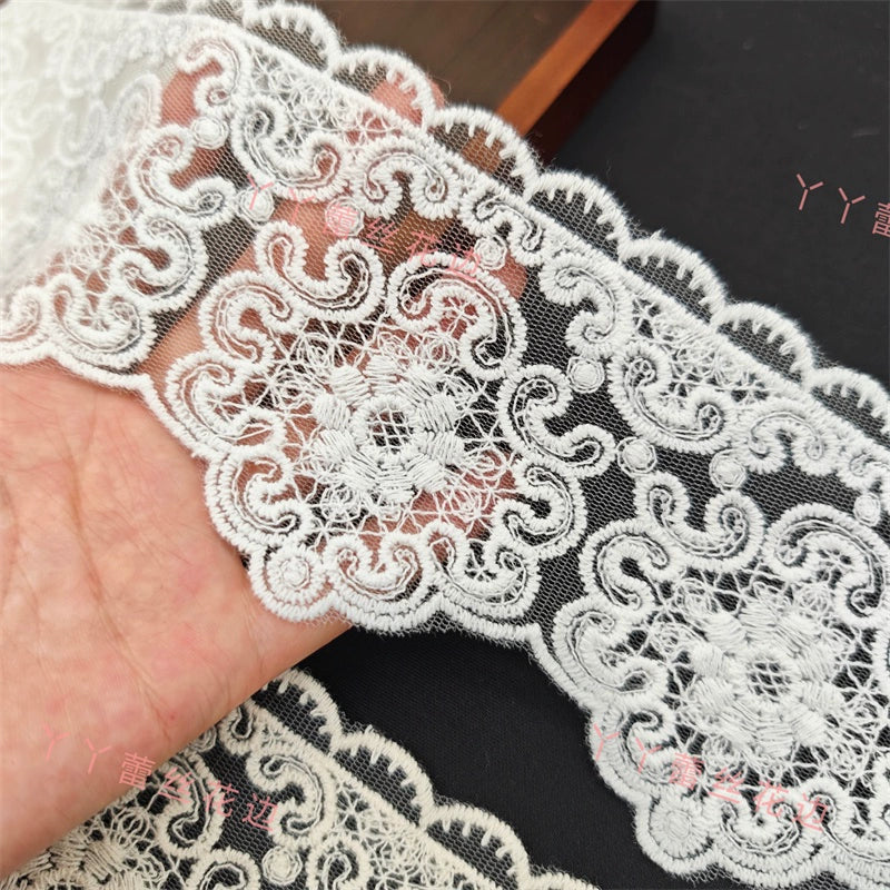 3825 ancho 8,5 cm malla bordado encaje accesorios de encaje DIY hecho a mano ropa interior de mujer bordado tela de malla accesorios de ropa