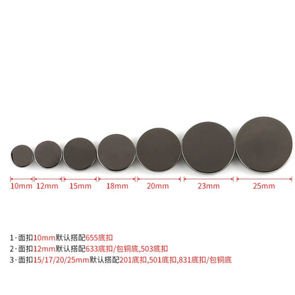 3411★  Metal high-end clothes clothing mother and child buttons jacket hidden buttons round coat down jacket buttons buttons buttons buttons