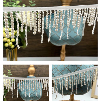 3696 Ancho 7,5 cm con flecos pequeños y fragantes cuentas de viento hechas a mano, cuentas de uñas, accesorios de encaje, bricolaje, ropa, cortinas, accesorios de decoración de sofá