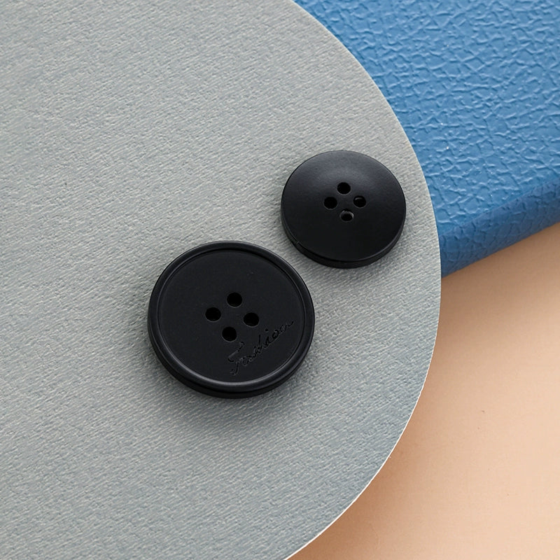3459★  Black resin buttons men's suit jacket buttons top women's woolen coat trench coat pants versatile high-end buttons