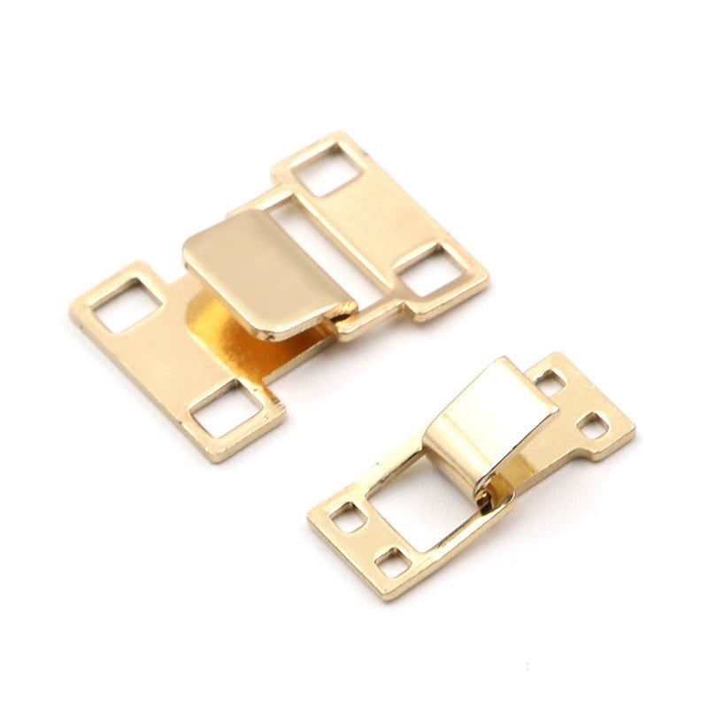 3517★ Hebilla de par de ganchos de collar de metal de alta calidad, hebilla de viento de gancho de collar dorado, hebilla de piel, hebilla de ropa interior, hebilla invisible de abrigo