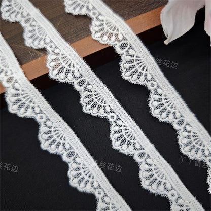 3816 Nuevo hilo de algodón pequeño encaje de rosa bordado hecho a mano DIY exquisita ropa Lolita accesorios de cuello para niños