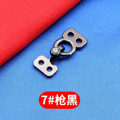 3509★ Botones de visón de metal, ganchos de hebilla, hebillas ocultas, hebillas colgantes, hebillas de cuello de estilo, botones de ropa de abrigo de piel de alta gama