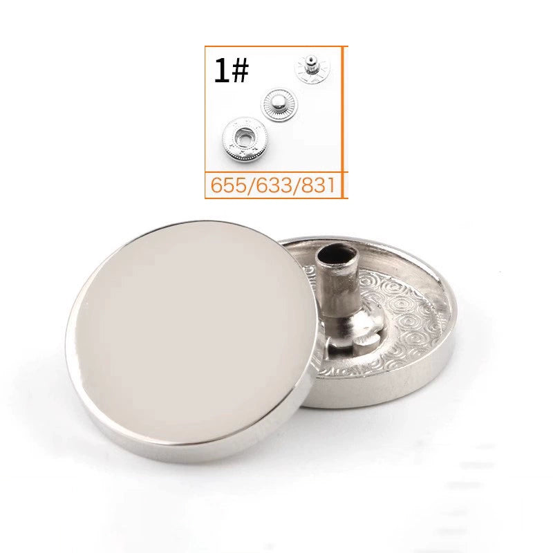 3411★  Metal high-end clothes clothing mother and child buttons jacket hidden buttons round coat down jacket buttons buttons buttons buttons