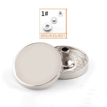 3411★  Metal high-end clothes clothing mother and child buttons jacket hidden buttons round coat down jacket buttons buttons buttons buttons