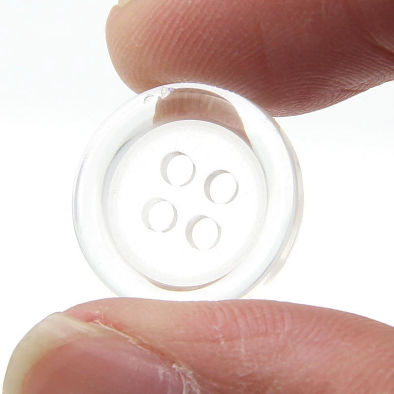 3359★  Hospital nurse buttons white coat buttons white pearlescent four-eye thin-edge shirt buttons sweater buttons tooling buttons