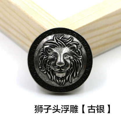 3437★ Botones metálicos retro británicos, botones de traje, botones decorativos para abrigos, chaquetas, gabardinas, accesorios de ropa, botones dorados