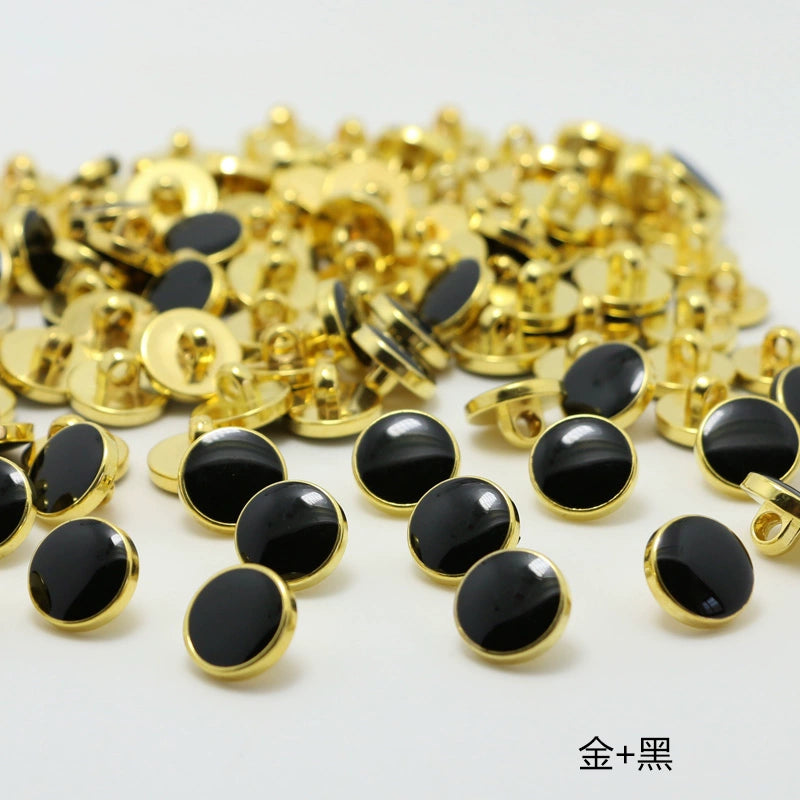 3372★  Flat Buttons Classic Plastic Oil Shirt Buttons Cuffs Suit Coat Clothes Top Women's Gold Buttons Buttons