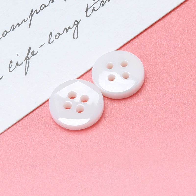 3382★  Round four-eye ceramic button men's and women's shirts knitted sweaters high-end small buttons children's clothes button versatile accessories