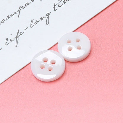 3382★  Round four-eye ceramic button men's and women's shirts knitted sweaters high-end small buttons children's clothes button versatile accessories