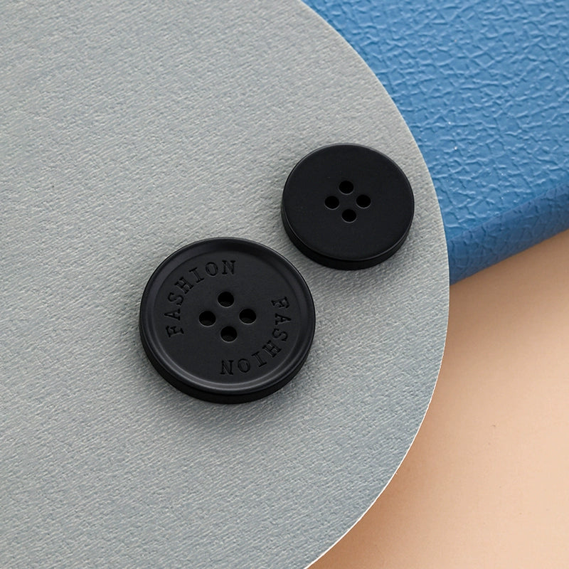 3459★  Black resin buttons men's suit jacket buttons top women's woolen coat trench coat pants versatile high-end buttons