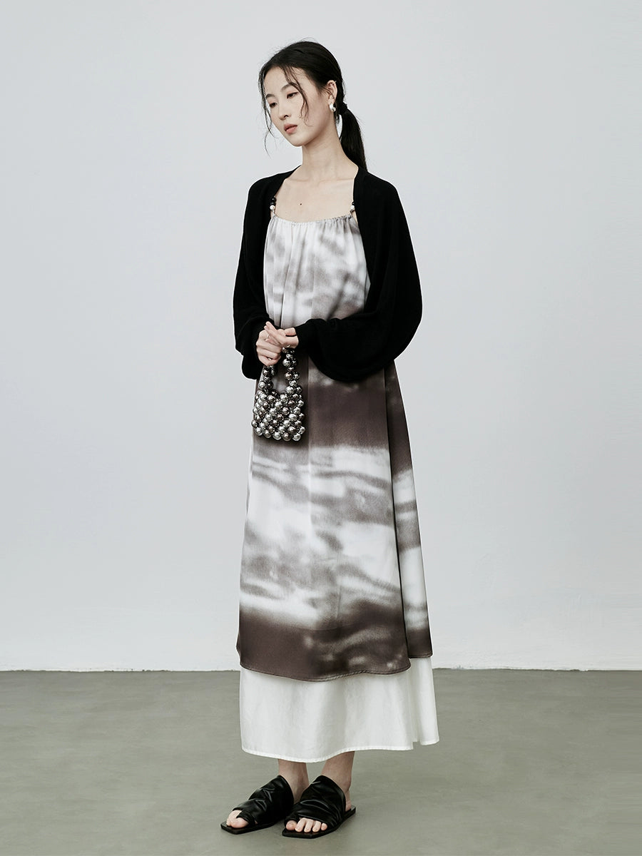 CAREMIND Ropa de otoño Diseño de camisa simple 100% Tencel Top chal versátil 