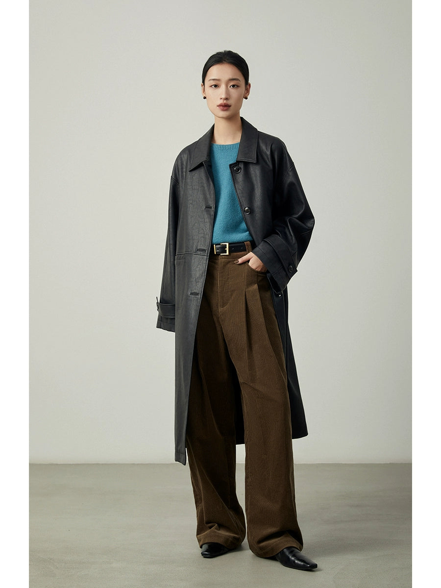 [Oferta especial por tiempo limitado] Pantalones rectos de pana de otoño e invierno, color caqui a rayas, pantalones casuales de cintura alta y delgados, viajes sencillos 