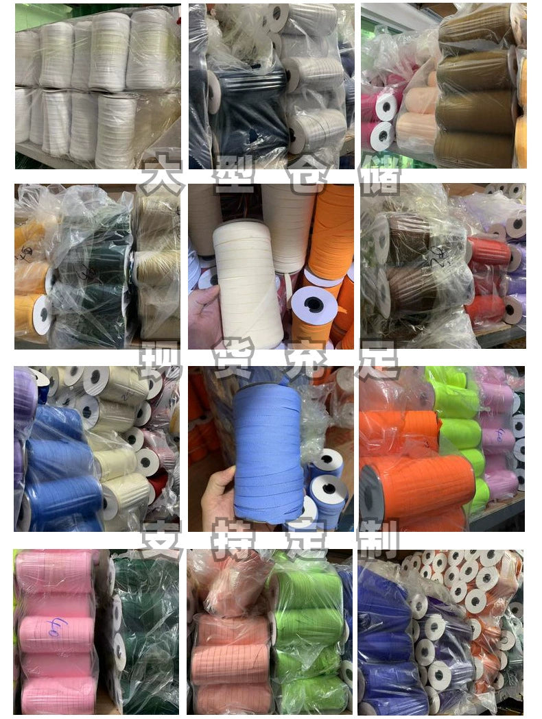3878 40 colores en stock 1 cm de cinta de espiga microelástica para el borde del cuello trasero, tira de presión, accesorios, tira de ribete para el escote, tira lateral para ropa