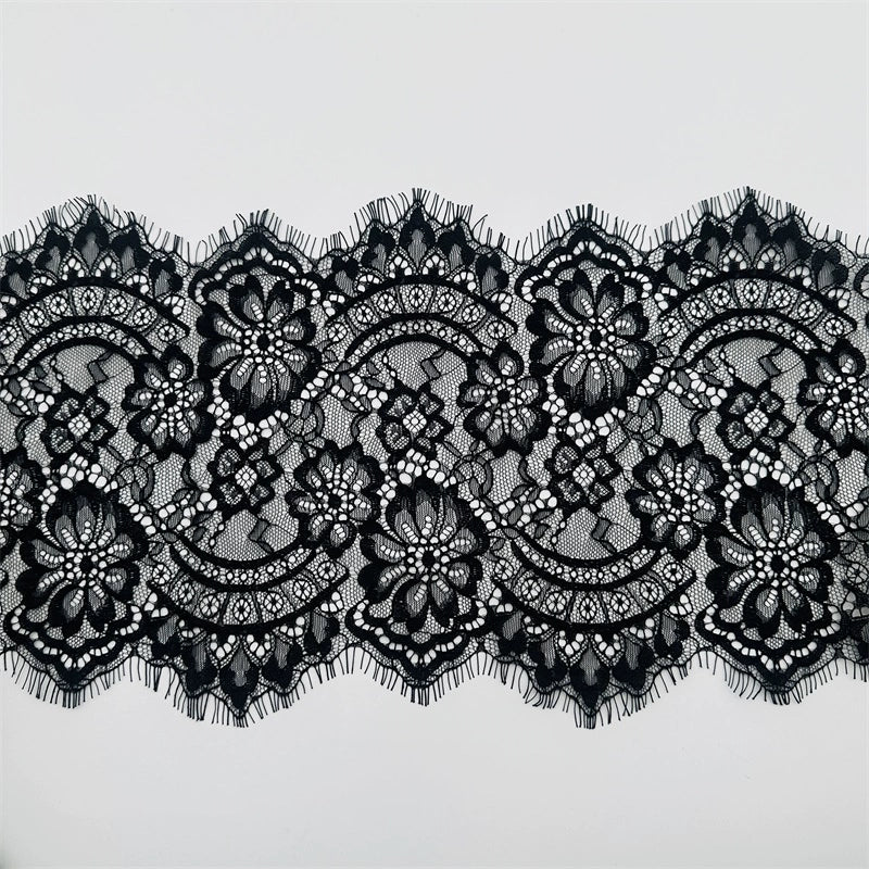 3747 Malla de 23 cm de ancho, pestañas, encaje, accesorios de ropa para muñecas hechos a mano, vestidos, cortinas de boda, materiales