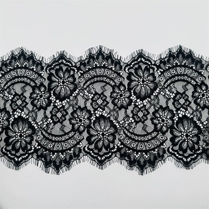 3747 Malla de 23 cm de ancho, pestañas, encaje, accesorios de ropa para muñecas hechos a mano, vestidos, cortinas de boda, materiales