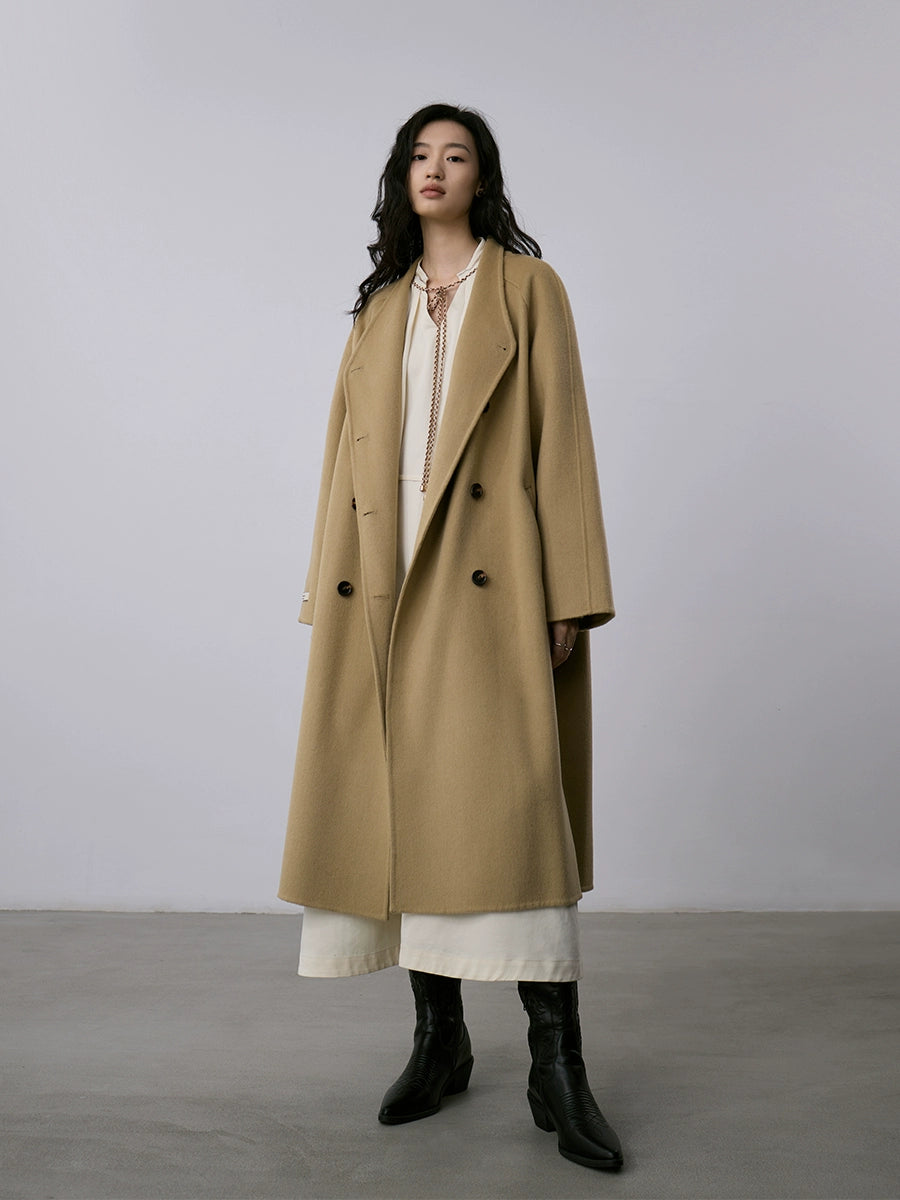 CAREMIND albaricoque de alta gama sentido fino cordón cinturón vestido ropa de mujer 2024 primavera y otoño temperamento medio y largo vestido de mujer 