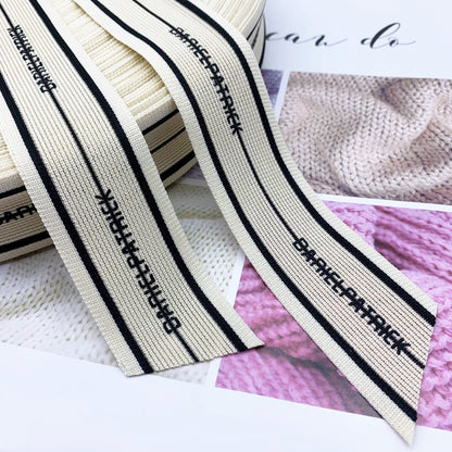 3890 Tira de ribete de punto de un solo lado con rayas de color de 4 cm, para accesorios de ropa, tira lateral para dobladillo de textiles para el hogar