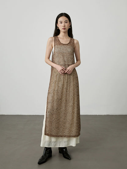 [Soft wind skirt] CAREMIND Tencel pleated skirt popular stacking yarn medium and long skirt