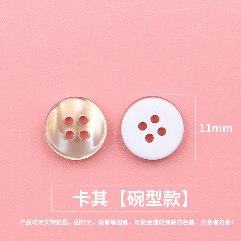 3345★  Color resin shirt buttons women's coat shirt buttons fashion round top clothes trench coat small button accessories
