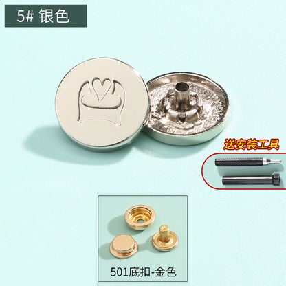 3410★ Boutons pression haut de gamme sans couture pour vêtements pour femmes, boutons mère et enfant, boutons quatre en un, boutons de doudoune, boutons boutons, boutons cachés invisibles.