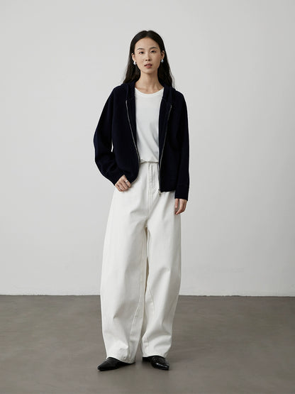 [Suéter Berry] CAREMIND Suéter con capucha y cremallera de cuatro colores y doble cabeza Chaqueta de punto Chaqueta superior para mujer Otoño 