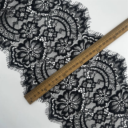 3747 Malla de 23 cm de ancho, pestañas, encaje, accesorios de ropa para muñecas hechos a mano, vestidos, cortinas de boda, materiales