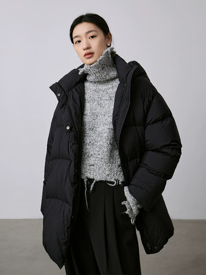 CAREMIND nuevo suéter de punto suave y encerado con viento perezoso, suéter de cuello alto con parte superior irregular, suéter grueso y cálido 