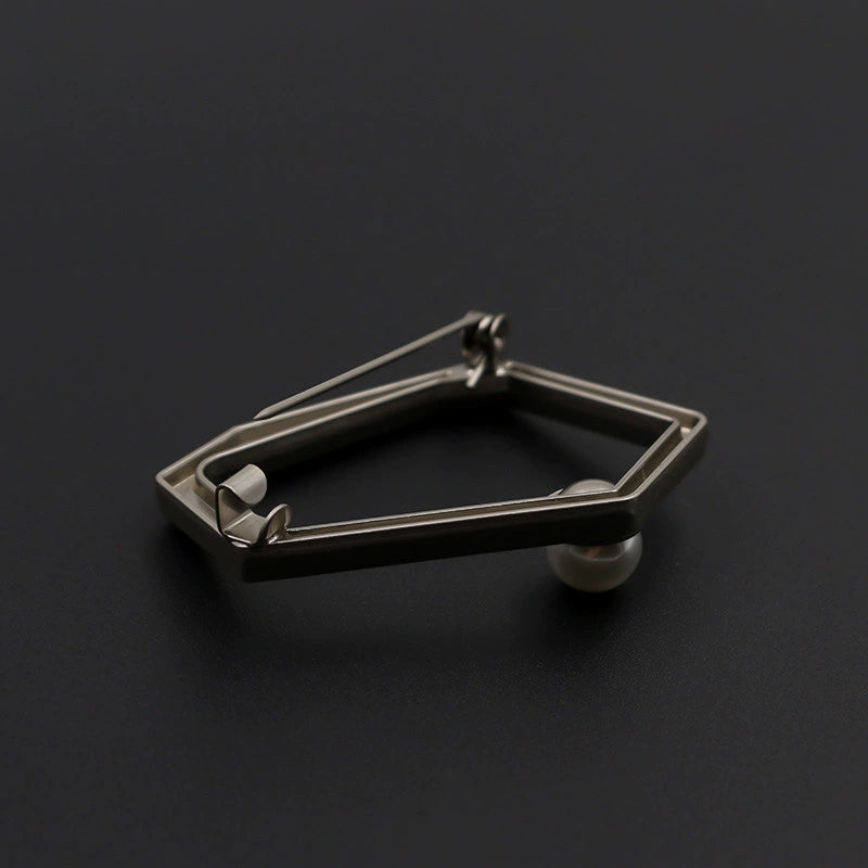 3529★ Versión coreana de moda con hebilla de anillo de metal, hebilla de alfiler de perla, abrigo, chaqueta, suéter, bufanda, accesorios, hebilla decorativa, hebilla de cinturón