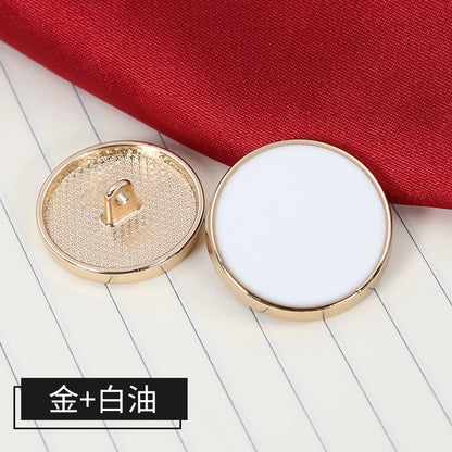 3375★  Metal flat buttons high-end suit buttons clothes top women's coat button shirt men's trench coat shirt round