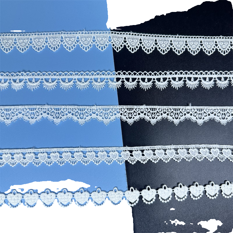 3675 Exquisita ropa de bebé de encaje bordado soluble en agua blanco Lolita, accesorios de encaje duro, ropa, encaje decorativo hecho a mano