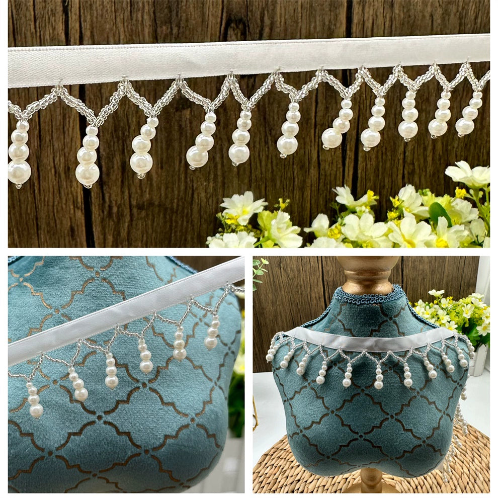 3716 Nuevo producto: encaje con flecos de cuentas, colgante de calabaza de perla Hanfu, accesorios para faldas, accesorios de ropa, cortina de cuentas DIY