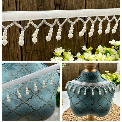 3716 Nuevo producto: encaje con flecos de cuentas, colgante de calabaza de perla Hanfu, accesorios para faldas, accesorios de ropa, cortina de cuentas DIY