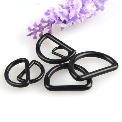 3525★ Ropa en blanco y negro Hebilla de anillo en D Hebilla de ajuste de correa Hebilla en D Hebilla de correa Accesorios de equipaje Hebilla de anillo en D Botón de plástico