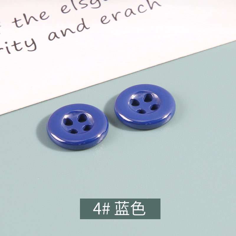 3337★  Four-eye round ceramic button men's and women's shirts cardigan cuffs neckline high-end buttons children's clothes button accessories