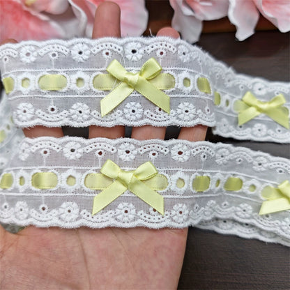 3552★ Ancho 4,5 cm Lazo multicolor Encaje Ropa Cinta Algodón Bordado Lolita Encaje DIY Accesorios hechos a mano
