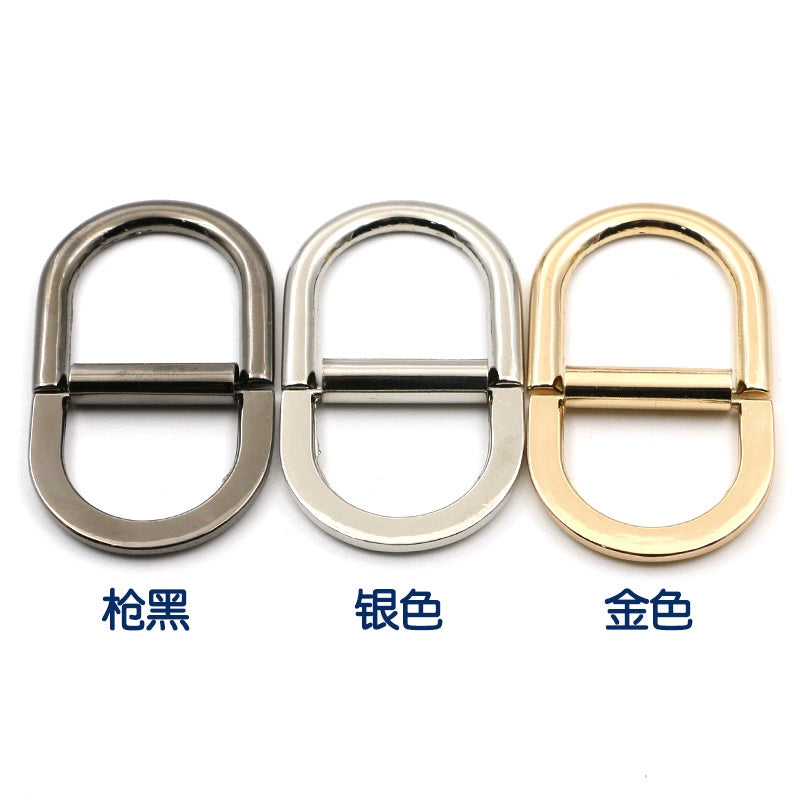 3523★ Botón de metal Botón en D, botón de ajuste del cinturón del abrigo de mujer Anillo en D Botón en D, botón de la correa de la mochila del equipaje