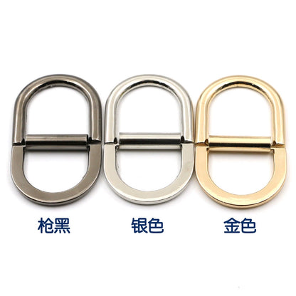 3523★ Botón de metal Botón en D, botón de ajuste del cinturón del abrigo de mujer Anillo en D Botón en D, botón de la correa de la mochila del equipaje