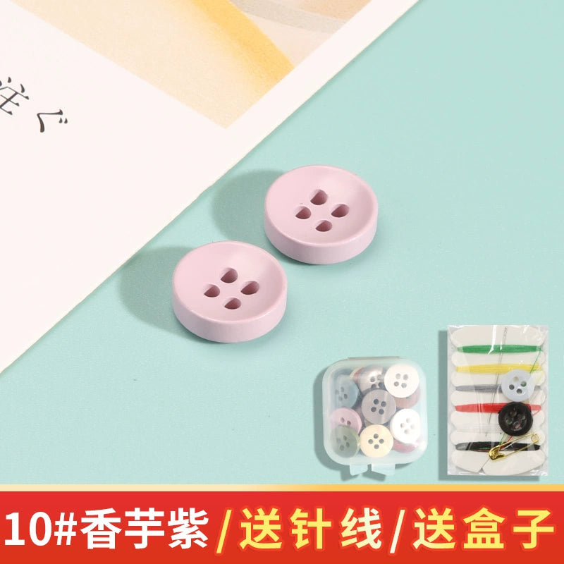 3365★  High-end color shirt resin button round versatile men's and women's clothes shirt chiffon shirt small button accessories buttons