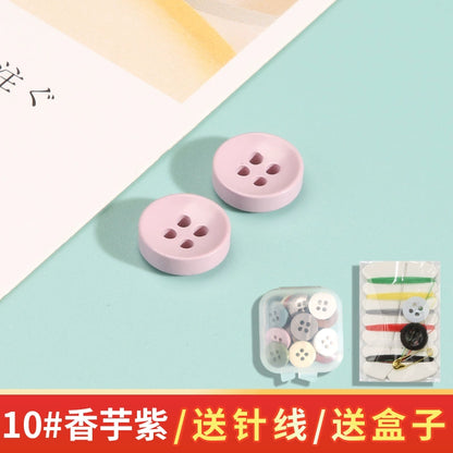 3365★  High-end color shirt resin button round versatile men's and women's clothes shirt chiffon shirt small button accessories buttons