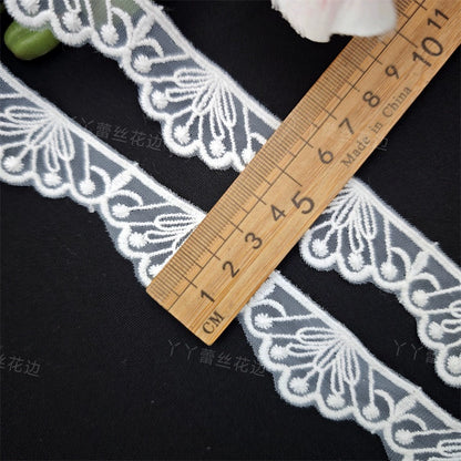 3807 Exquisitos accesorios de ropa de encaje bordado de malla, puños de ropa hechos a mano DIY, ropa de bebé, encaje Lolita