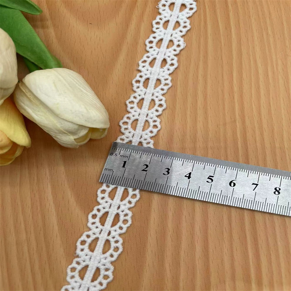 3832 Venta directa de fábrica al contado de algodón puro bordado de encaje soluble en agua DIY ropa hecha a mano accesorios decorativos de encaje beige