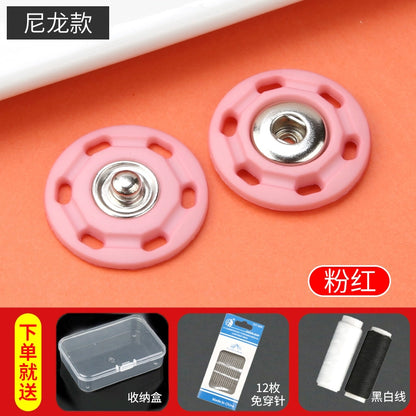 3468★ Botones ocultos de nailon para mujer, gabardina, abrigo, suéter, chaqueta, botones invisibles, ropa, botones para niños y madres.