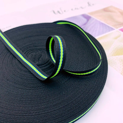 Cinta de ribete de 1 cm con rayas de colores intercolor, tira de presión para bordes de ropa, cinta de jacquard, accesorios para ropa, 3864