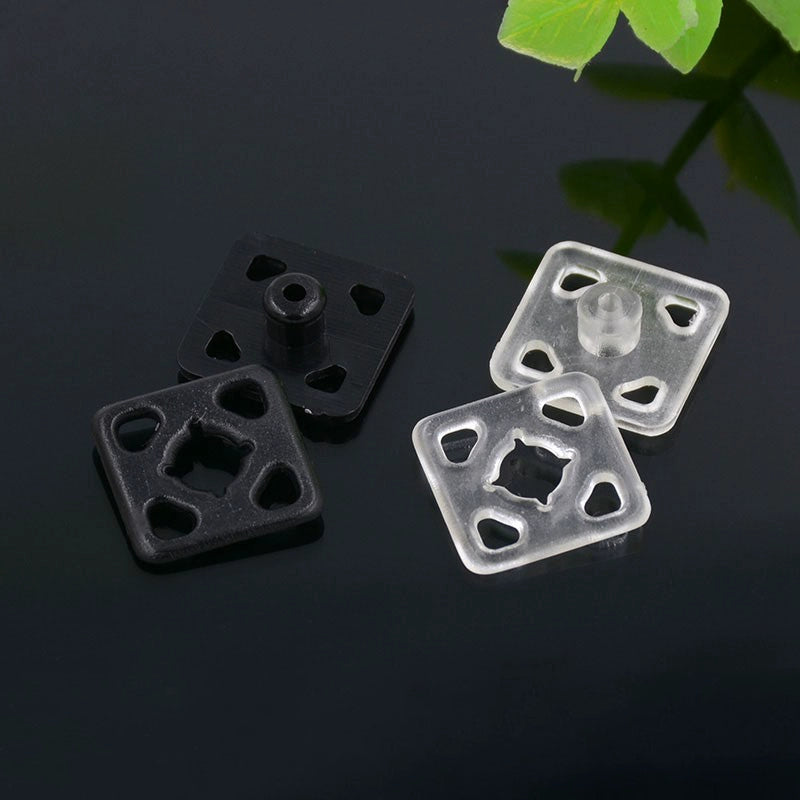 3469★ Botón de camisa invisible cuadrado, botón antiluz, botón oculto transparente, botón de costura manual, botón de plástico pequeño