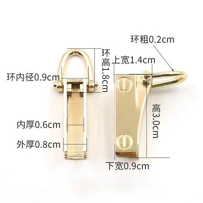 3518★ Botones para bolsos de mujer, accesorios para bolsos, tornillos, herrajes, hebillas metálicas DIY, tornillos, botones D, botones de ajuste, botones de herradura