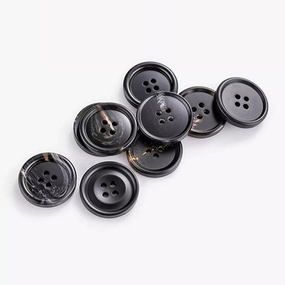 3444★ Gabardina negra con botones redondos para hombre, traje de pantalón, botones versátiles para mujer, ropa de traje