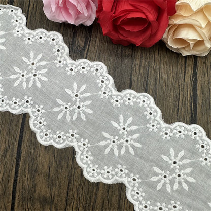 3791 Encaje bordado de alta calidad, tela de encaje hueco, accesorios de bricolaje hechos a mano, ropa de encaje, encaje de algodón puro, accesorios de encaje